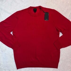 Armani Exchange Men’s Long Sleeve Sweater Size Large- Color - Red